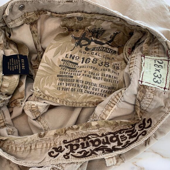 Z BRAND TAN PRESHRUNK SUPER SOFT COTTON FLAIR 5 POCKET PANTS 16838 SIZE 28 X 33 - Picture 15 of 16